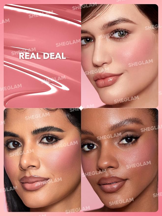 SHEGLAM Color Bloom Liquid Blush Makeup for Cheeks Matte Finish -Real Deal