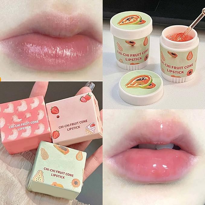Lip Balm Cute, 3pcs Cute Ice Moisturizing