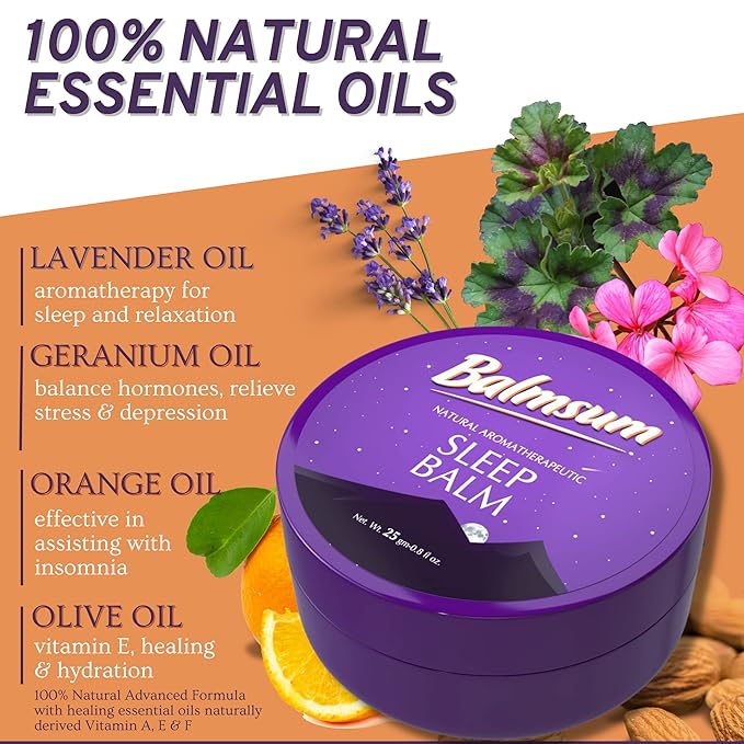 Natural Sleep Balm 100% Natural Scented Relaxing