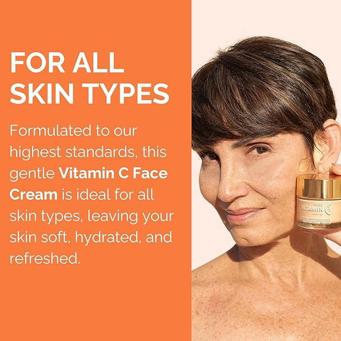 Noche Y Dia Vitamin C Face Cream - Hydrating, Lightweight, Non-Greasy Moisturizer for All Skin Types - Anti-Aging Formula for Fine Lines, Wrinkles & Even Skin Tone - 60mL (2.04 fl oz)