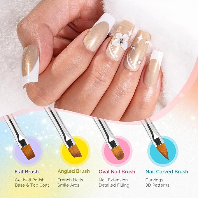 MelodySusie Nail Art Brushes Set,6pcs