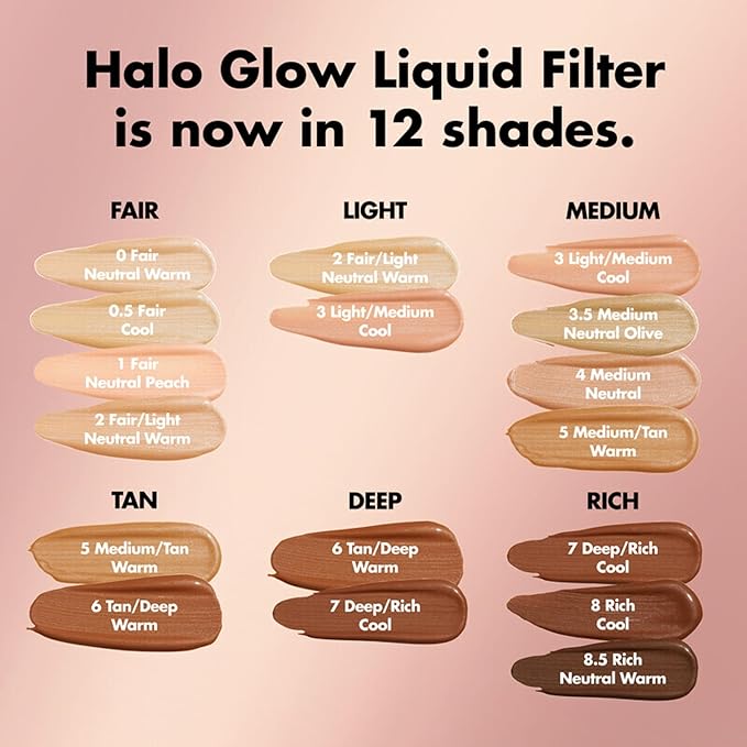 e.l.f. Halo Glow Liquid Filter, Complexion Booster For 2 Fair/Light
