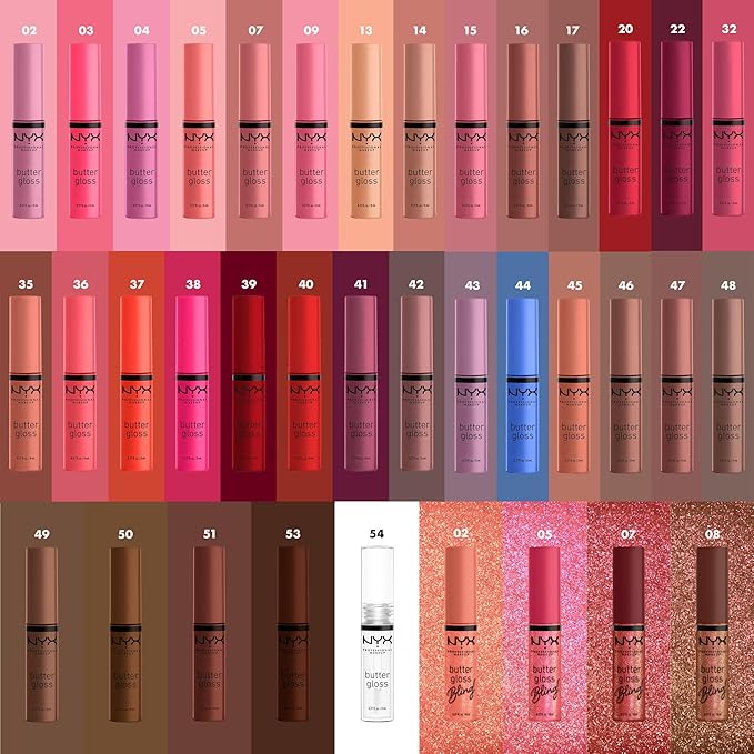 NYX PROFESSIONAL MAKEUP Butter Gloss Bling Lip Gloss, Non Sticky and Shiny Vegan Lip Makeup - Big Spender