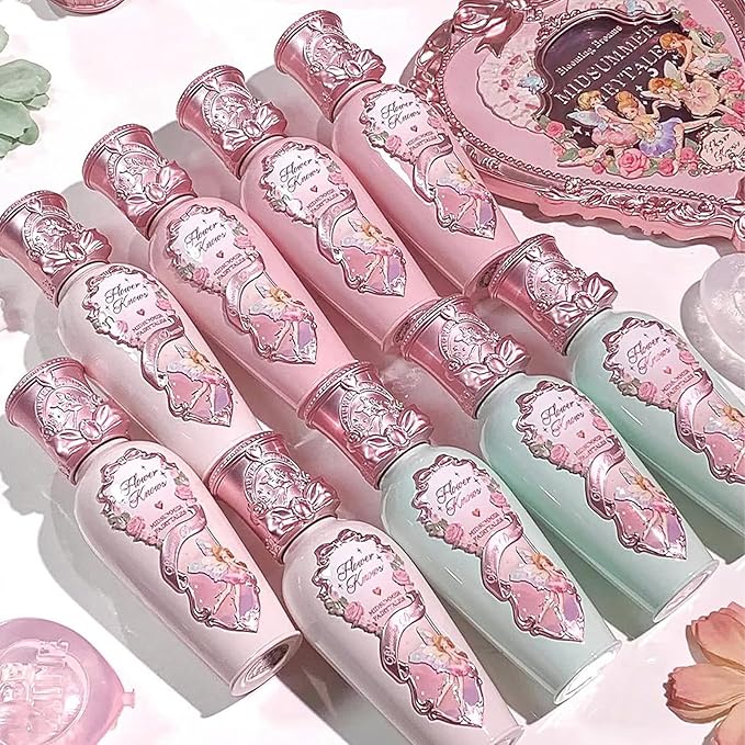 Flower Knows Midsummer Fairytales Lip Gloss-Glowy Moisturizing Coating Lip Lacquer-Hydrating Tinted Lip Oil for Girls&Women-Vegan & Cruelty Free-0.17Fl Oz(G05 Freesia)