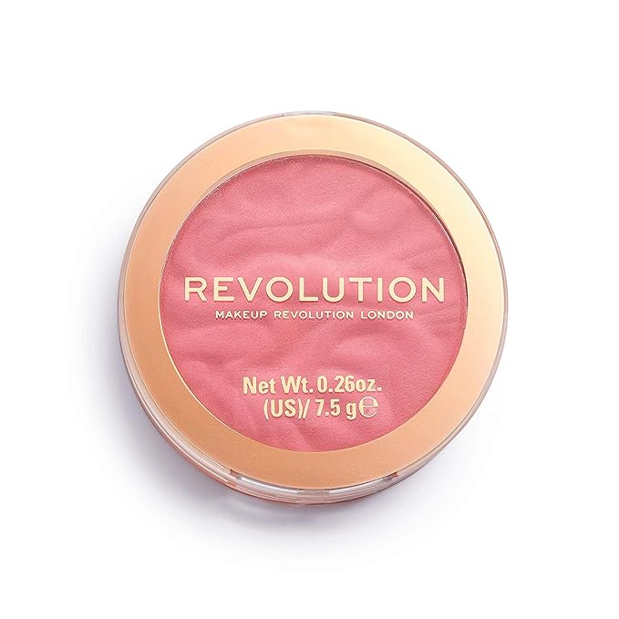 Revolution, Blusher Reloaded, Pressed Powder Face Blusher, Highly Pigmented & Long Lasting Formula, Pink Lady, 0.26 oz