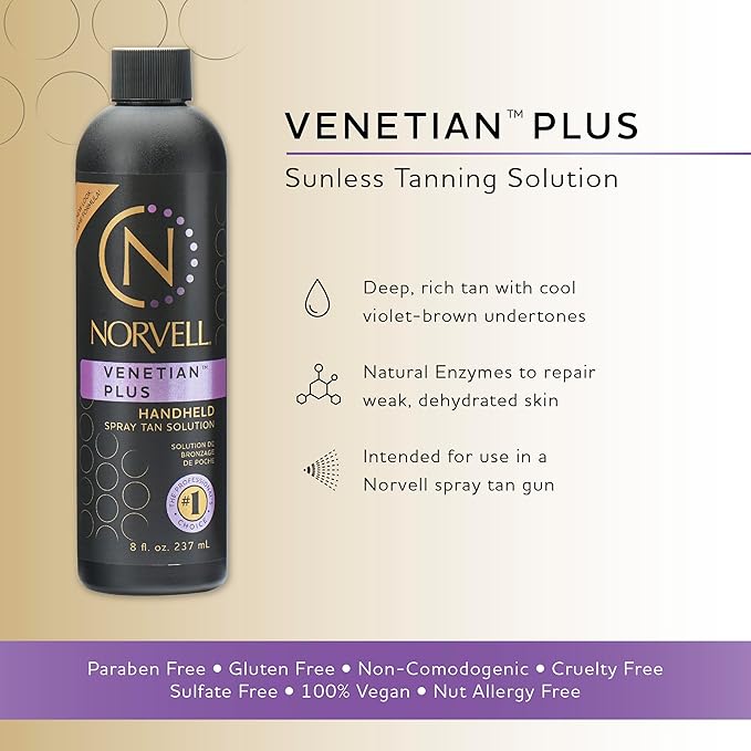 Norvell Premium Sunless Tanning Solution - Venetian Plus, 8 Fl Oz
