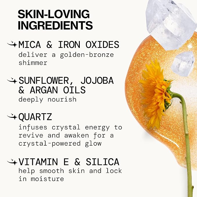 Pacifica Bronzing Body Oil – Crystal Bronze Shimmering Oil for Natural Sun-Kissed Glow, Hydrating Body Illuminator, Vanilla Coconut Scent, Vegan & Cruelty-Free, Clean Beauty, 4 fl oz