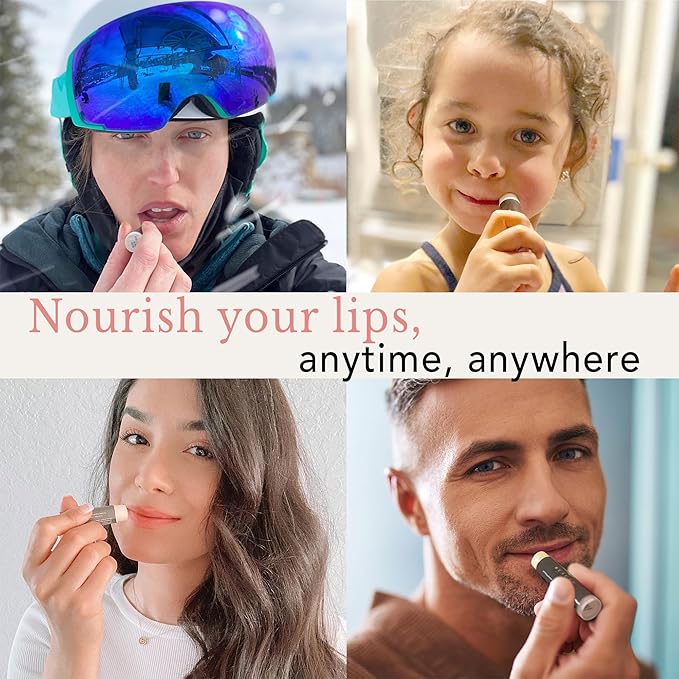 Natural lip balm chapstick pack