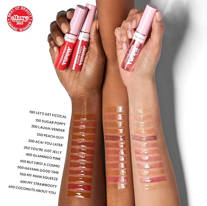COVERGIRL Clean Fresh Yummy Lip Gloss, Sheer, Natural Scents, Vegan Formula - Acai You Later