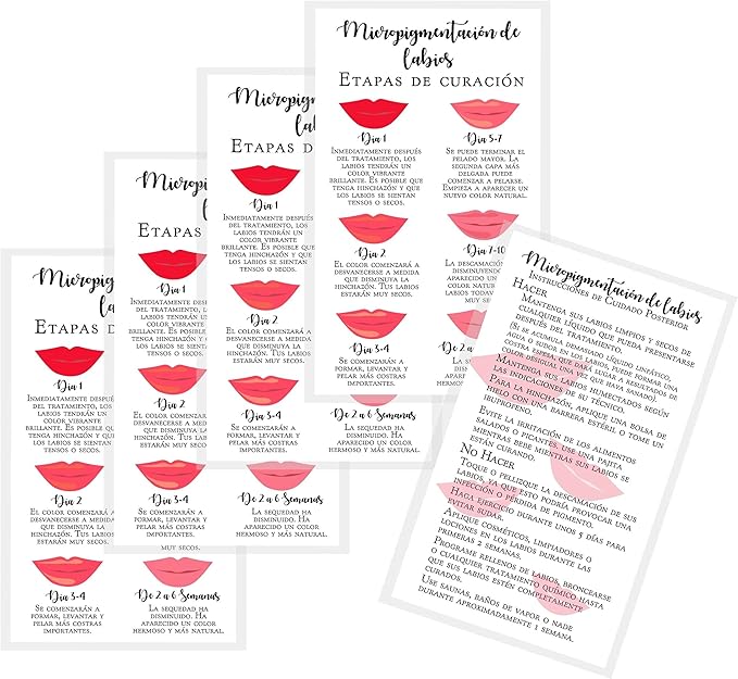 Spanish Lip Blush Aftercare Card |