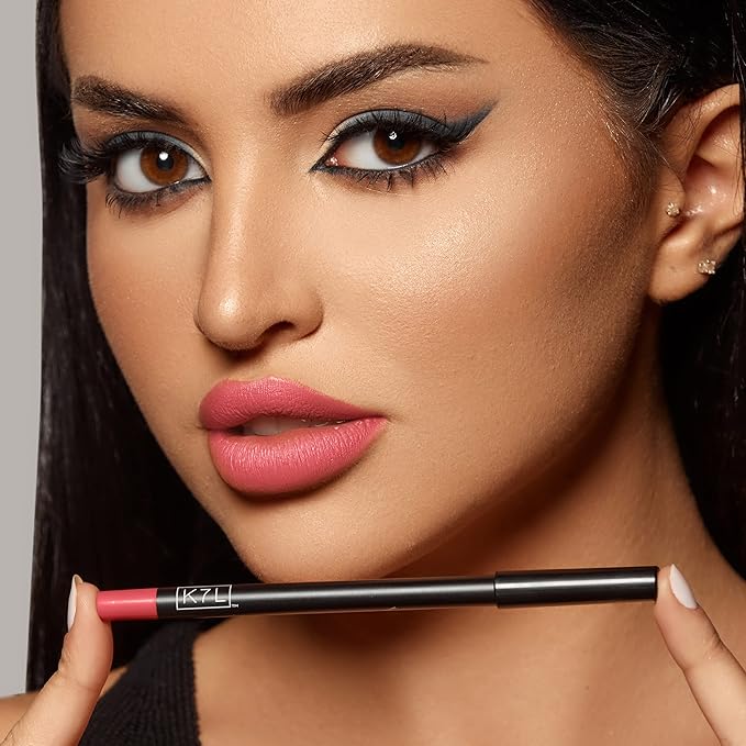 K7L Pink Lip Crayon (Vegan) - Waterproof and Smudge-Proof Cosmetics
