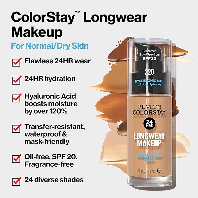 Revlon Liquid Foundation, ColorStay Face Makeup for Normal Fl Oz