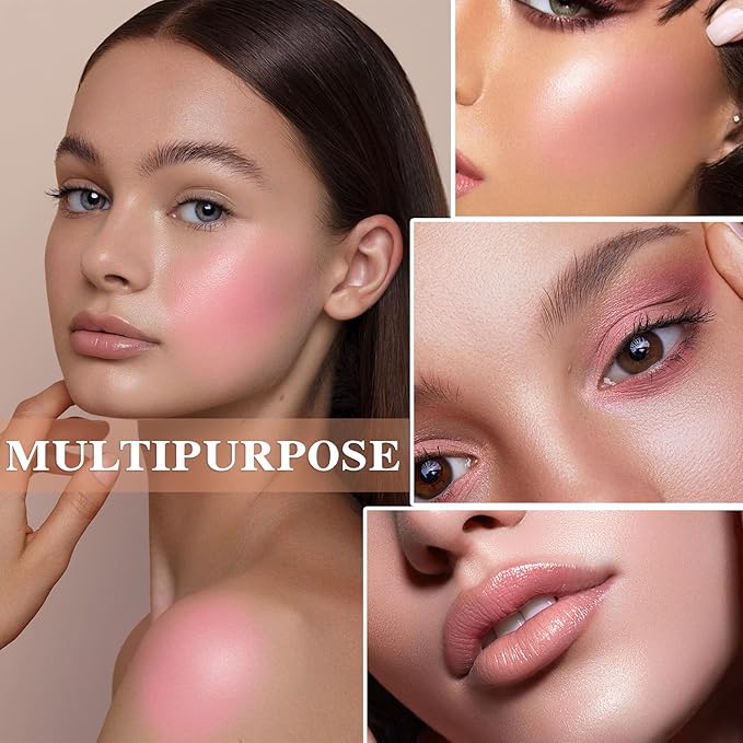 Cream Blush Stick with Brush,Waterproof Multi Cream Blush Skin K2