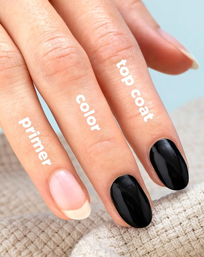 Sally Hansen Miracle Gel Nail Polish Shiny Top Coat Miracle Gel Color Grip Primer, 0.5 fl oz