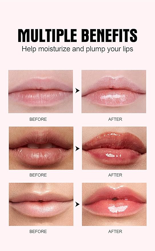 Plumping Lip Oil With Chili Extract - Fuller Lips Instantly! Ultra-Hydrating & Nourishing, Glossy Finish Lip Glow Oil, Lip Plumping Booster Plump, Smooth, and Define Your Lips Naturally (03 )