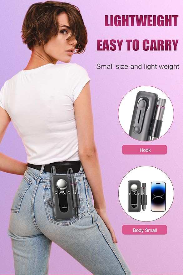 Electric nail drill 45000rpm cordless