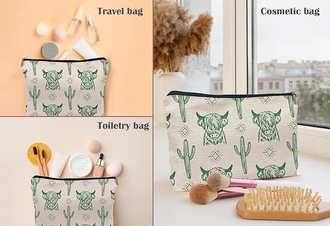 Western green makeup bag,western gifts