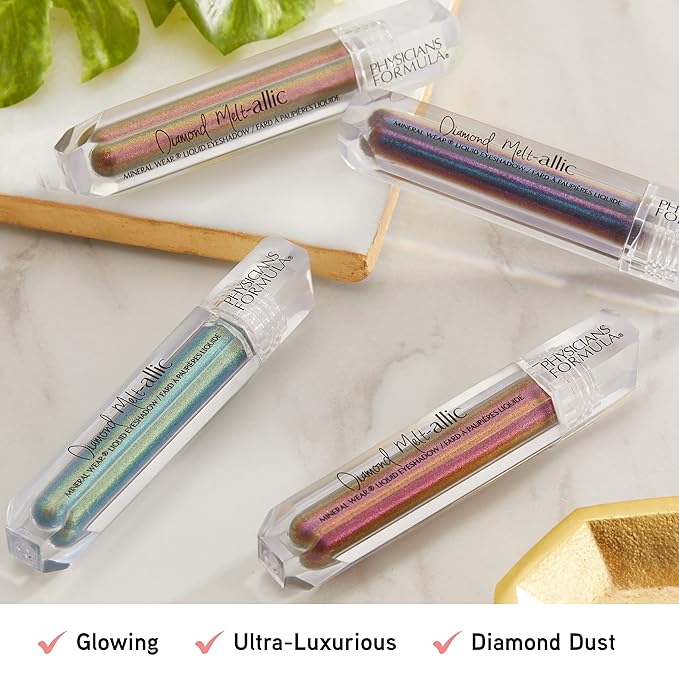 Cream Eyeshadow BY Physicians Formula Mineral Wear Diamond Metallic Eye Makeup Precious Purple