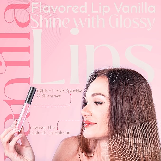 SMONRIS Moisturizing Shiny Lip glosses to Heal Dry Lips for Long Lasting Hydration – High Shine Cruelty Free Non-Sticky Lip Plumper with Vitamin E, Coconut Oil, Hyaluronic acid and Glitter Finish