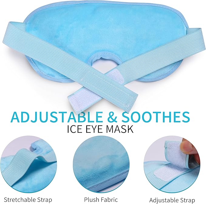 Cooling eye mask with gel