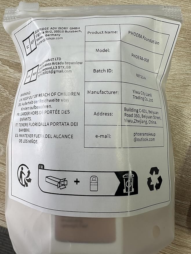 PHOERA Foundation, PHOERA Matte Liquid Foundation,PHOERA Makeup for (102- Nude) 30ml