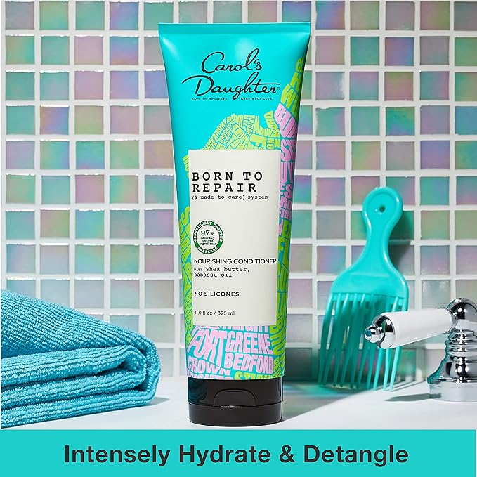 Carol's Daughter Born To Repair Nourishing Conditioner, Sulfate-Free Hair Care for Curly Hair with Shea Butter, 11 Fl Oz