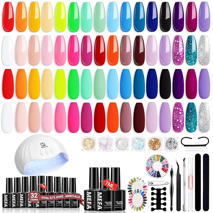 Mefa 54pcs gel nail polish