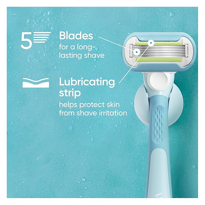 Gillette Venus Extra Smooth Women’s Razor Blades, 5-Bladed Razor Refills, 8 Count