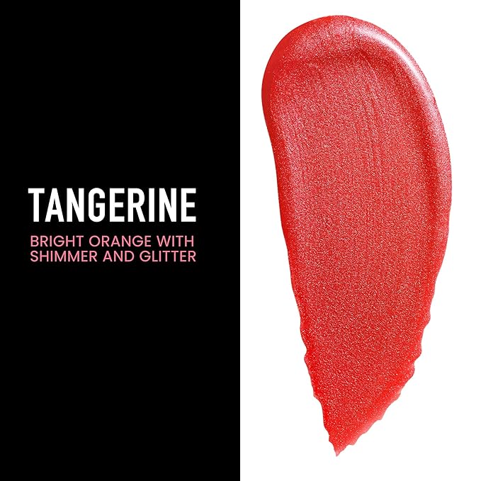 Frankie Rose Cosmetics Lip Gloss | Non-Sticky Formula, Long Lasting Lip Gloss, Bold Pigment & Hydrating Lip Gloss, Tangerine Shimmer Lip Gloss, 20g