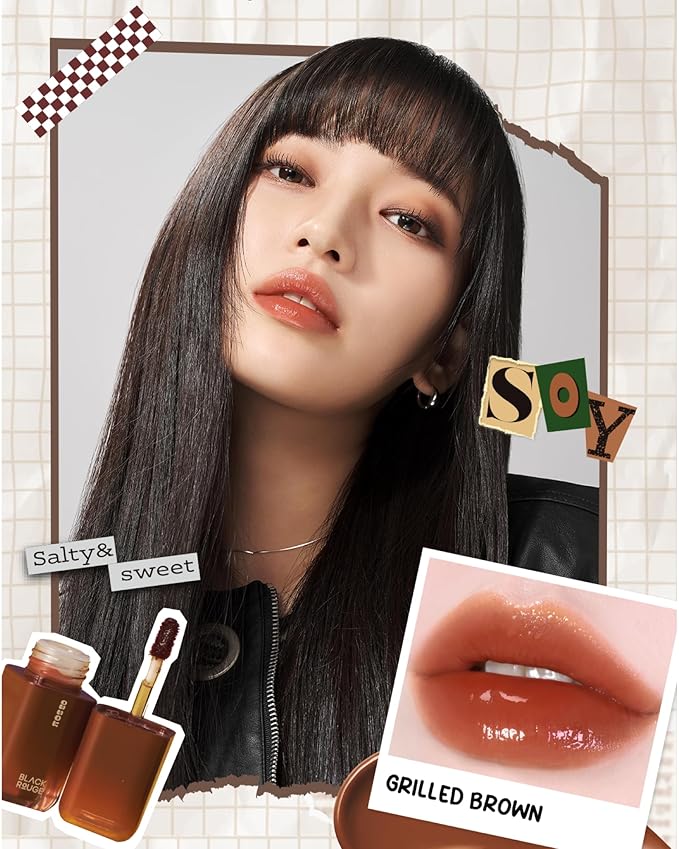 Glow Bokki Glossy Lip Tint, Korean Beauty (GB11 Mauve Brick, 4.1 grams)