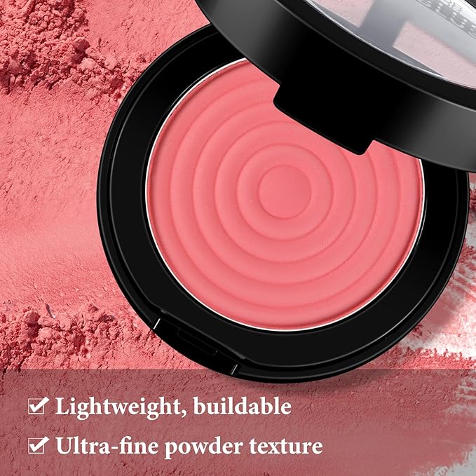 Boobeen Soft Blend Powder Blush for Cheeks, Buildable