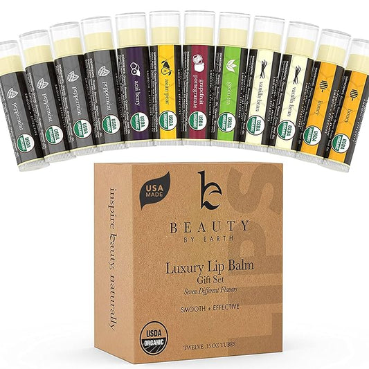 Natural Lip Balm Chapstick Pack -