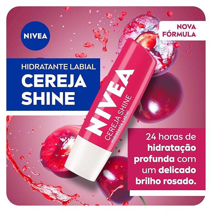 NIVEA Cherry Shine Lip Moisturizer Deep
