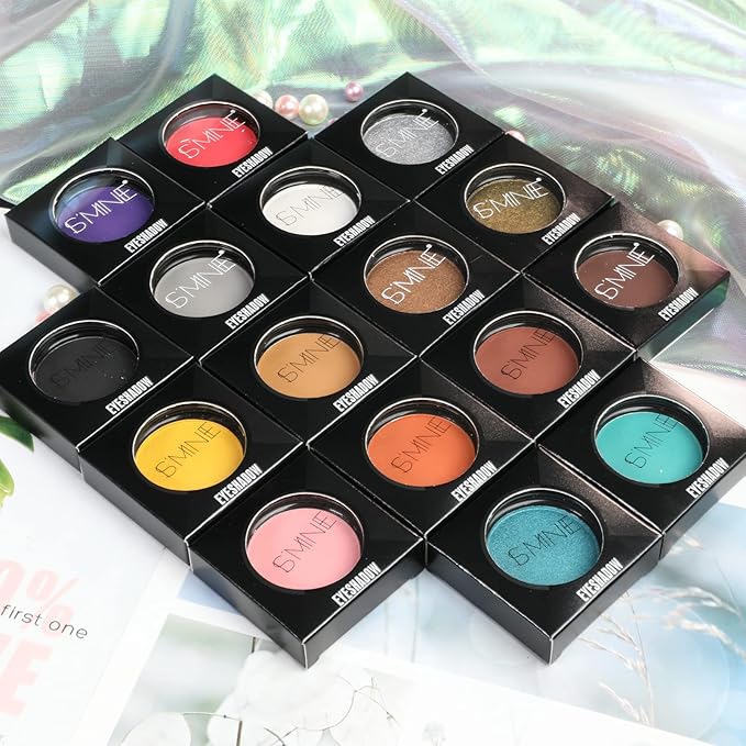 ISMINE Single Eyeshadow Powder Palette Shimmer Pearl White, High Pigment, Longwear Single White Eye Makeup for Day & Night (#01)