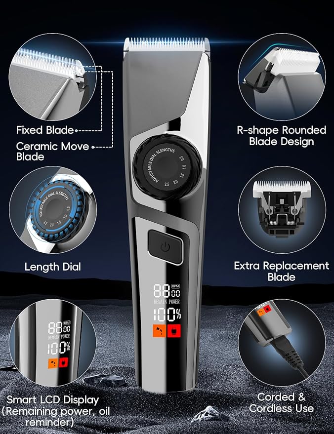 Hair Clippers for Men, Cordless