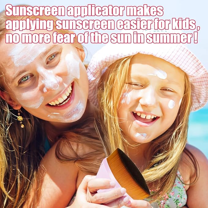 Unscreen Applicator,Sunscreen Brush Applicator,Kids Sunscreen Lotion Applicator Brush,Precision Soft Bristle with Protective Case Applicator for Concealer(2PCS)