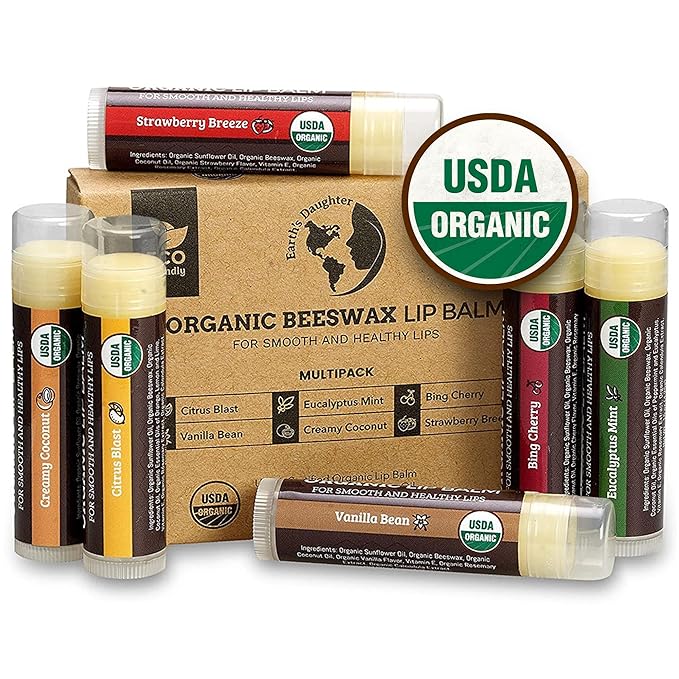 USDA Organic Lip Balm 6-Pack by
