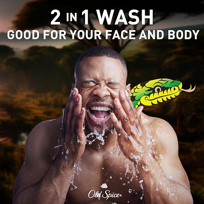 Old Spice Cleansing Body Wash for Men, 3X Defense, 24/7 Shower Fresh with Lasting Scent, 2-in-1 Body & Face Wash, MambaKing with Rich Plum Scent, 24 oz (Pack of 4)