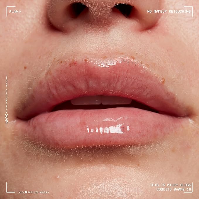 NYX PROFESSIONAL MAKEUP This Is Milky Gloss, Lip Gloss with 12 Hour Hydration, Vegan - Coquito Shake (Milky Clear)