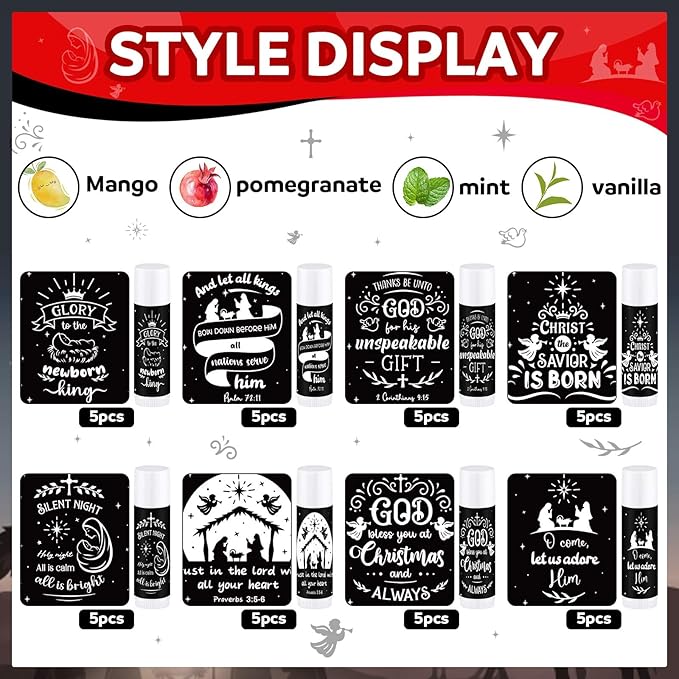 24 Pcs Nativity Christmas Religious Christian