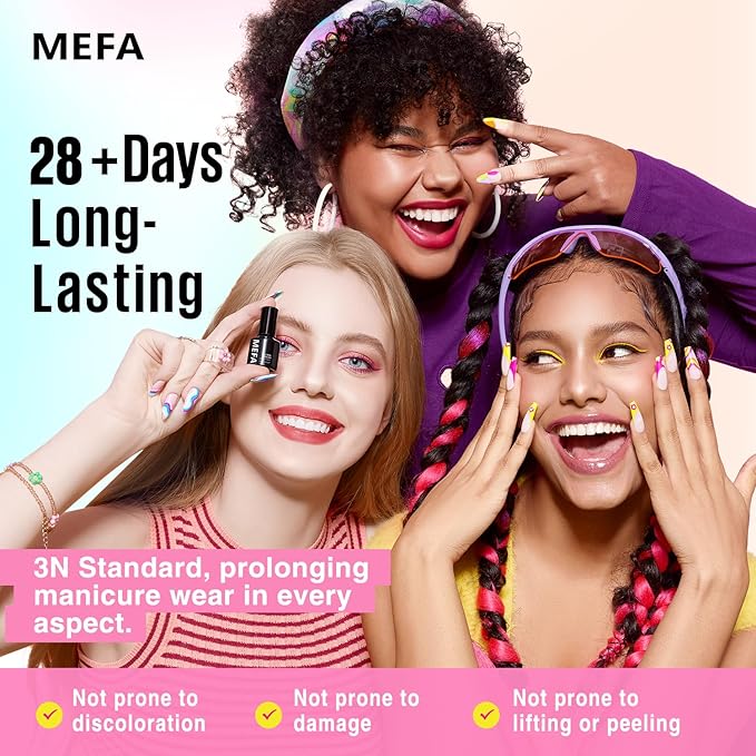 Mefa 54pcs gel nail polish