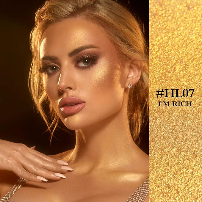 FOCALLURE Starfall Glowing Liquid Highlighter, Shimmering Body Oil,