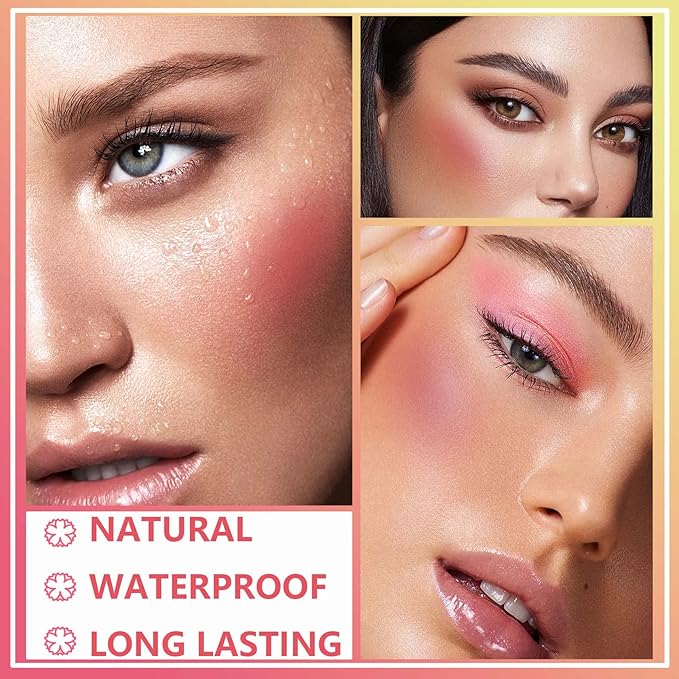 Liquid Blush,Natural Soft Cream Face Blush Matte Cheek Blush Stick(4#)