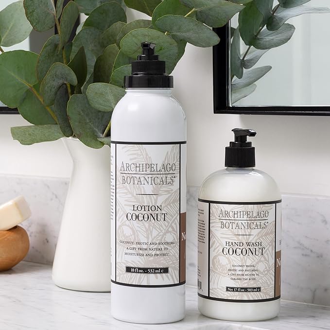 Archipelago Botanicals Coconut Lotion, Nourishing and Hydrating Lotion for Young and Healthy Skin, Scented Body Lotion Free from Parabens, Phthalates and GMOs (18 oz)