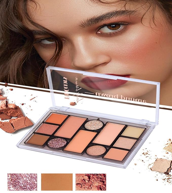 12 Colors Mini Glitter Eyeshadow Makeup Palette, Sexy