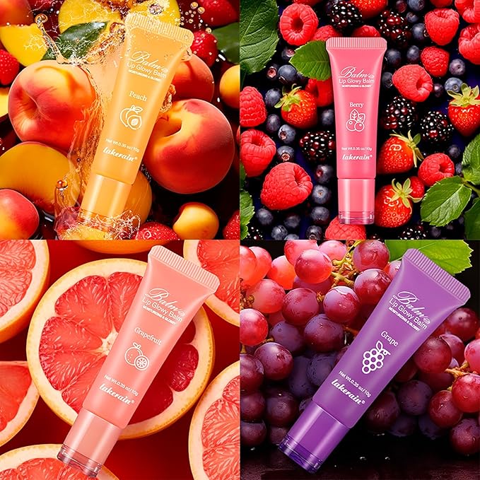 2Pcs Lip Glowy Balm and Lip (Grape)