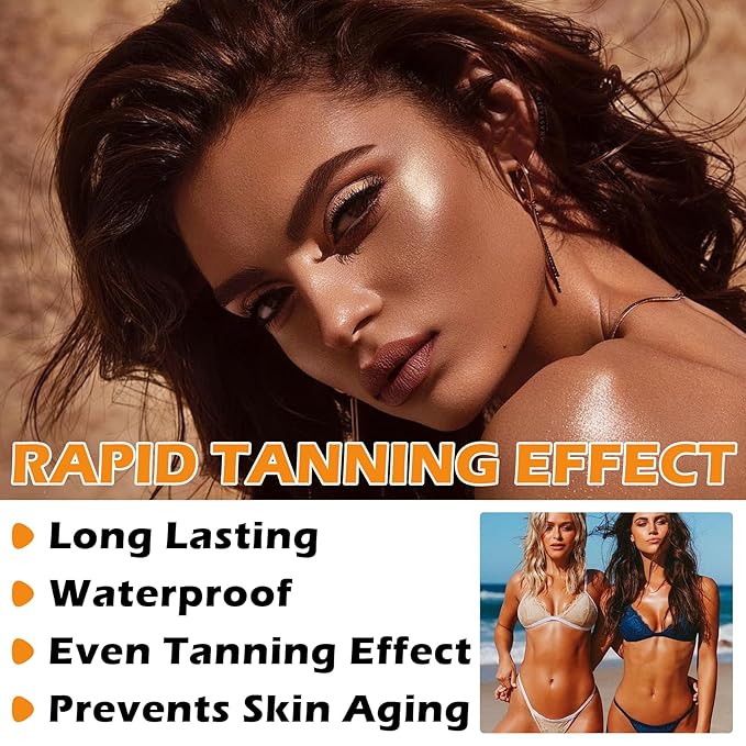 Tanning Gel Brown Tanning Luxe Gel Natural Tanning Accelerator Gel Tanning Bronzing Tan Skin Tanning Cream Balm for Sunbeds and Outdoor Sun 150g/5oz