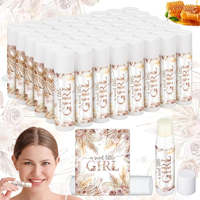 50 Pack Boho Baby Shower Lip Gifts