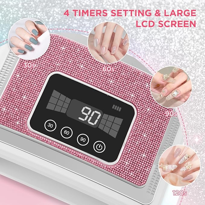 Cordless Nail Lamp, 120W Rechargeable