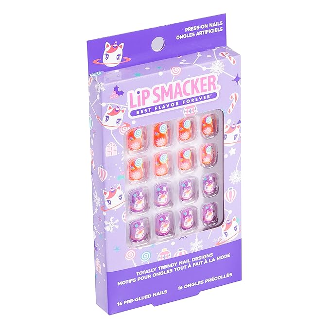 Lip Smacker Unicorn Holiday Press On Nails Stocking Stocking